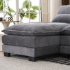 123" Chenille U-Shaped Sectional Sofa, Double Chaise, Console, USB - 4 of 4