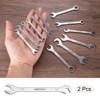 Unique Bargains 30Cr13 Stainless Steel Auto Repairs Thin Double Open-End Wrenches 2 Pcs - 3 of 4