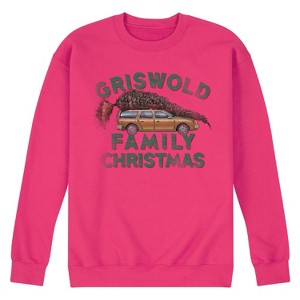 Men's - National Lampoon - Christmas Vacation Griswold Family Graphic Fleece Sweatshirt - 1 of 4