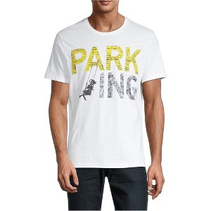 Elevenparis Mens Parking Graphic T-Shirt, White, Large - 1 of 1