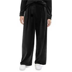 Calvin Klein Womens Pleated Front Velour Relaxed Lounge Casual Pants - 1 of 1