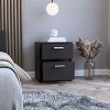 NicBex 2 Drawers Nightstand with Black Metal Handles,Bedside Table with Storage Space,Modern Side Table for Bedroom - 2 of 4