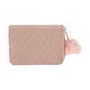 Unique Bargains Diagonal Stitching And Plush Balls Coin Purse Wallet 1 Pc - 4 of 4