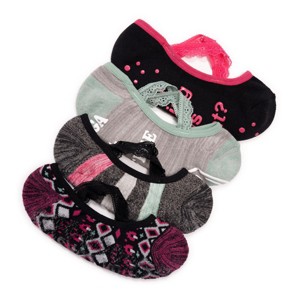 MUK LUKS Women's Studio Socks - Criss Cross Ballerina 4PK - 1 of 2