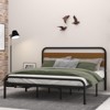 Bed Frame, Platform Bed Frame with Wooden Headboard, Metal Bed Mattress Foundation with Storage, No Box Spring Needed, Easy Assembly - 3 of 4