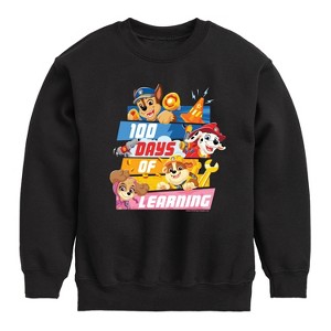 Boys' - Paw Patrol - 100 Days Of Learning Graphic Long Sleeve Fleece Sweatshirt - 1 of 4