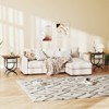 Costway 1/2 PCS Side Table with Fabric Drawer Carved Metal Frame Industrial End Table Nightstand - 2 of 4