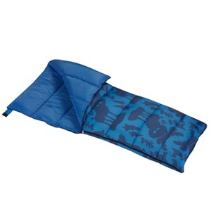 Wenzel Moose 40-50 Degree Youth Sleeping Bag - Blue - 1 of 4