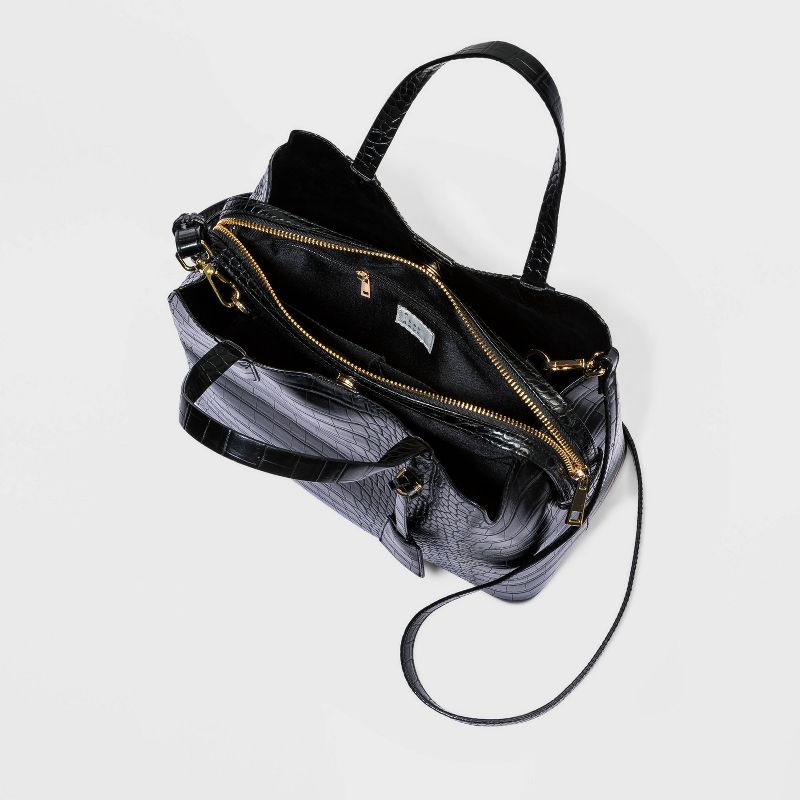 Triple Compartment Satchel Handbag - A New Day™, 3 of 10