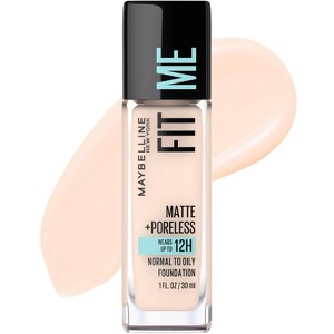 Maybelline Fit Me Matte + Poreless Oil Free Liquid Foundation - 1 fl oz - 1 of 4