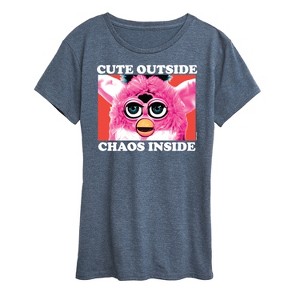 Women's - Furby - Cute Inside Chaos Inside Short Sleeve Graphic T-Shirt - 1 of 4