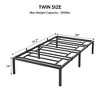 6 Inch Twin Bed Frame No Box Spring Needed, Heavy Duty Metal Platform Bed Frame Twin Size, Black - 2 of 4