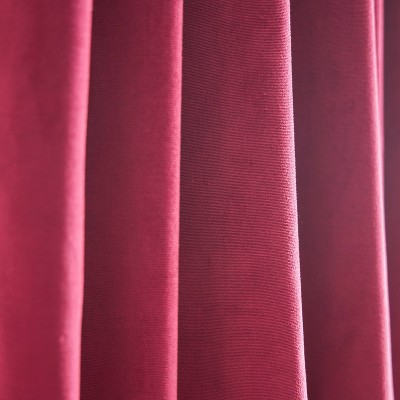 Pomegranate Velvet Scalloped Rod Pocket Valance 50" W x 18" L