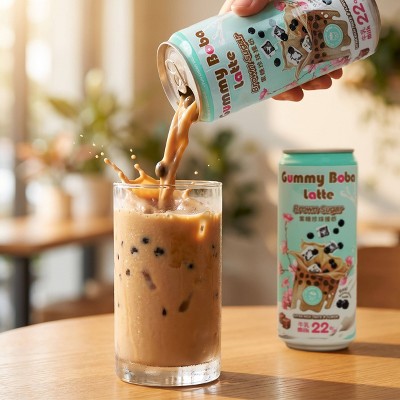 O's Bubble Gummy Boba Latte - Brown Sugar - 16 fl oz