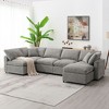NicBex Modern 130" Chenille Sectional Sofa Modular U Shaped Sofa Couch with 2 Ottomans for Living Room Apartment - 4 of 4
