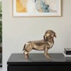 Decorative Geometric Dog Sculpture for Home Decor - Artistic Ornaments for Bathroom, Office Spaces, and Living Room Decor - 11", Gold - 4 of 4