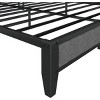 Streamdale Full Size Bed Frame with Charging Station, Upholstered Headboard, Metal Platform, Grey - 4 of 4