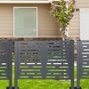 Outdoor Air Conditioner Fence Screen, Metal Privacy Screen with Planter Box, Trash Can Pool Equipment Enclosure Panel For Garden Backyard - 2 of 4