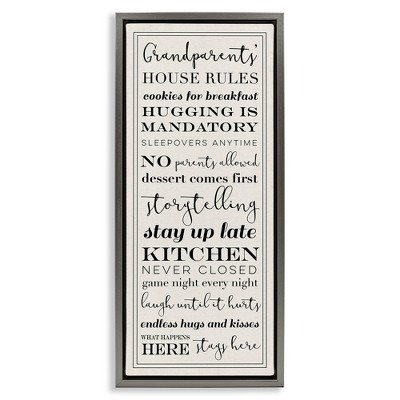 Stupell Industries Grandparents House Rules, 15" x 31"