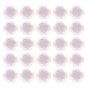 Unique Bargains Iron On Durable DIY Clothing Sequin Bead Flowers Patches 50 Pcs - 1 of 4