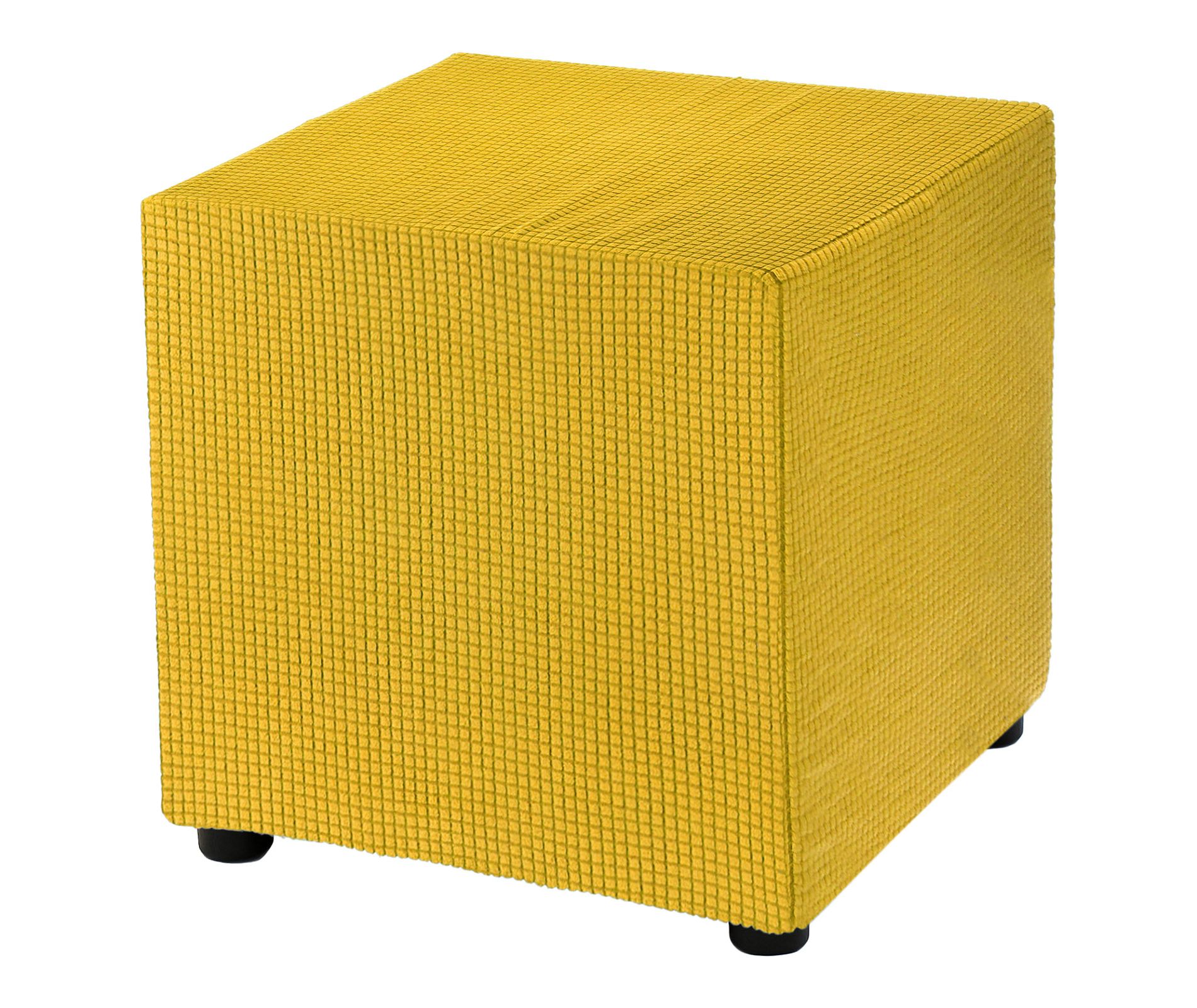 Unique Bargains Polyester Washable Stretch Thick Stool Protective Covers Yellow