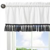 Sweet Jojo Designs Window Valance Treatment 54in. Boho Stitch Black and White - 4 of 4