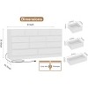 12 Drawer Dresser for Bedroom, 61 Inch Wood Dresser with Power Outlet, Wide Chest of Drawers for Living Room - 2 of 4
