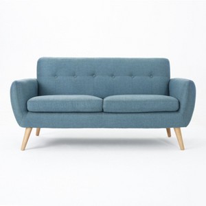 GDFStudio Sheena Mid Century Modern 67.25 " Upholstered Tufted 2 Seater Sofa - 1 of 4