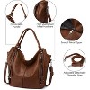 Tote Bag for Women PU Leather Shoulder Bags Fashion Hobo Bags with Adjustable Shoulder Strap - 4 of 4