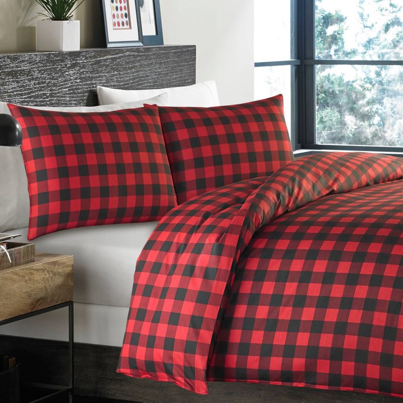 Mountain Plaid Duvet Cover And Sham Set Red - Eddie Bauer&#174;, 4 of 9