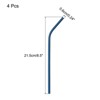 Unique Bargains Smooth Large Cocktail Juice Reusable Metal Straw 4 Pcs - 2 of 4