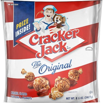 Cracker Jack Crunchy Caramel Coated Popcorns & Peanuts 8.5oz Bag, Pack of 4