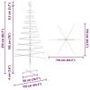 vidaXL Wooden Christmas Tree with Stand Brown 82.7" bamboo - 4 of 4