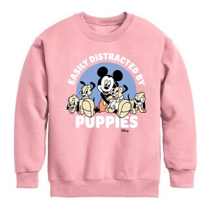 Boys' - Disney - Mickey Mouse Graphic Long Sleeve Fleece Sweatshirt - 1 of 4
