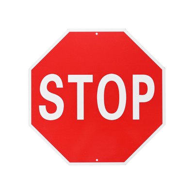 Unique Bargains Aluminum Reflective Rust Free Waterproof Stop Warning Sign