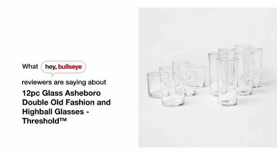 12pc Glass Asheboro Double Old Fashion and Highball Glasses - Threshold™