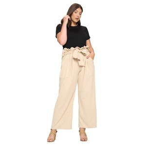 L I V D Women's Paperbag Tie Belt Pocket Pants - 1 of 3