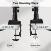 Dual Monitor Stand for 17-32 inch Computer Screens, Dual Monitor Arms for 2 Monitors Holds up to 19.8 lbs, VESA 75x75/100x100mm, Black - 2 of 4