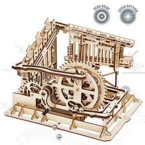 ROBOTIME 3D Wooden Jigsaw Puzzle Marble Run  Puzzle Toy Gifts, Beige, 10"*9.1"*7.3" - 1 of 4