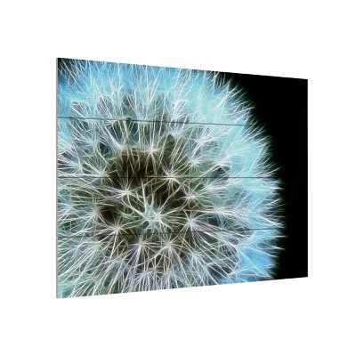 Kathie McCurdy 'Dandelion Seed Head Full' Wood Slat Art
