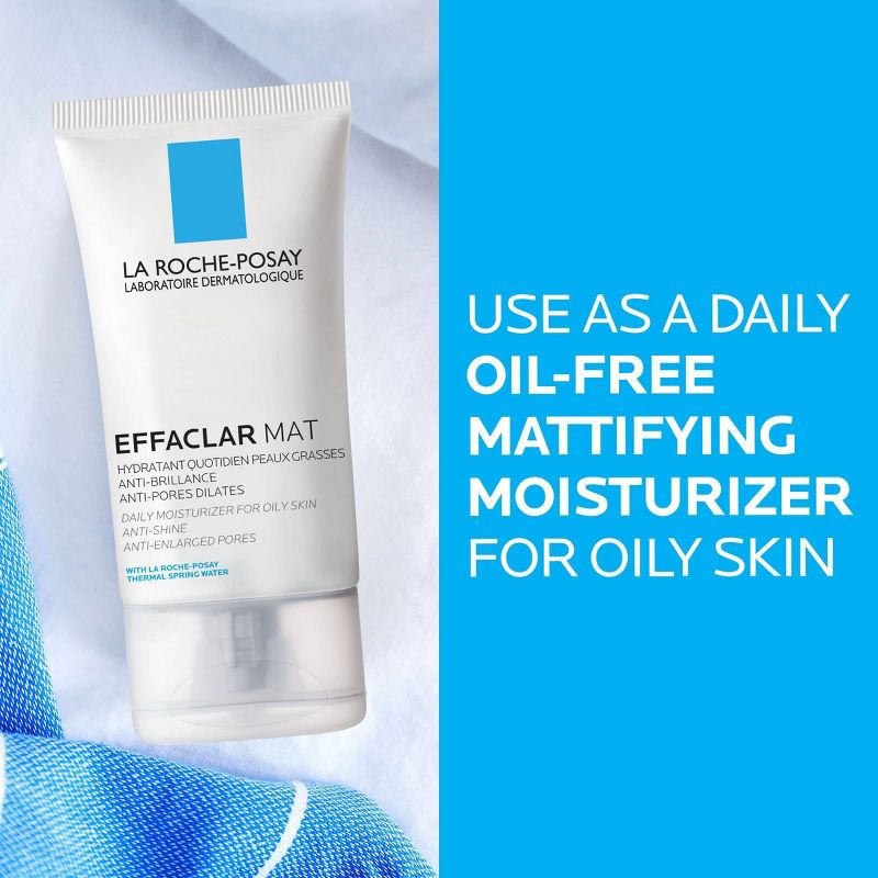 La Roche Posay Effaclar Mat Anti-Shine Face Moisturizer for Oily Skin - 1.35oz, 4 of 8
