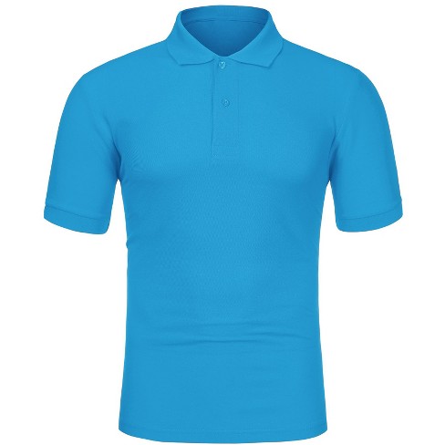 Buy Men's Classic Fit Short Sleeve Casual Solid Cotton Pique Polo