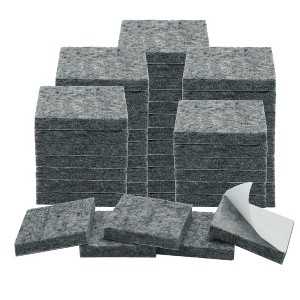 Unique Bargains Felt Self-stick Non-slip Anti-scratch Square Furniture Pads Beige 50 Pcs - 1 of 4