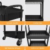 5 Tier Rolling Utility Cart with Drawer, Utility Cart Made of Multifunctional Storage Organizer Tool for Kitchen, Bathroom, Living Room, Office - 4 of 4