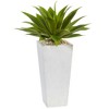 Nearly Natural Agave Artificial Plant in White Planter - 2 of 2