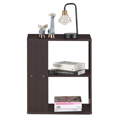 Tangkula 2-Tier Sofa Side End Table Modern Nightstand with Open Storage Shelves