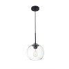 Elegant Lighting Baxter 1 Light Black Pendant With Clear Glass - image 3 of 4