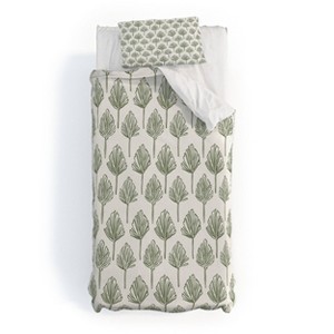 Deny Designs 2pc Twin/Twin XL Coastl Studio Palm Sketches Duvet and Sham Set - 1 of 4