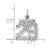 Black Bow Jewelry Sterling Silver, Varsity Collection, Small D/C Pendant, Number 29 - 3 of 4