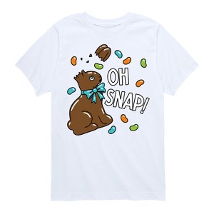 Boys' - Instant Message - Oh Snap Chocolate Bunny Short Sleeve Graphic T-Shirt - 1 of 4